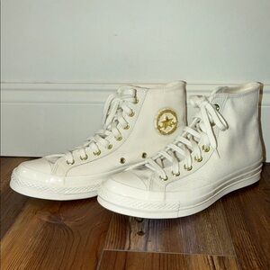 RARE CONVERSE Chuck 70 Logo-Plaque High-Top Sneakers Size Women’s 10 / Men’s 8